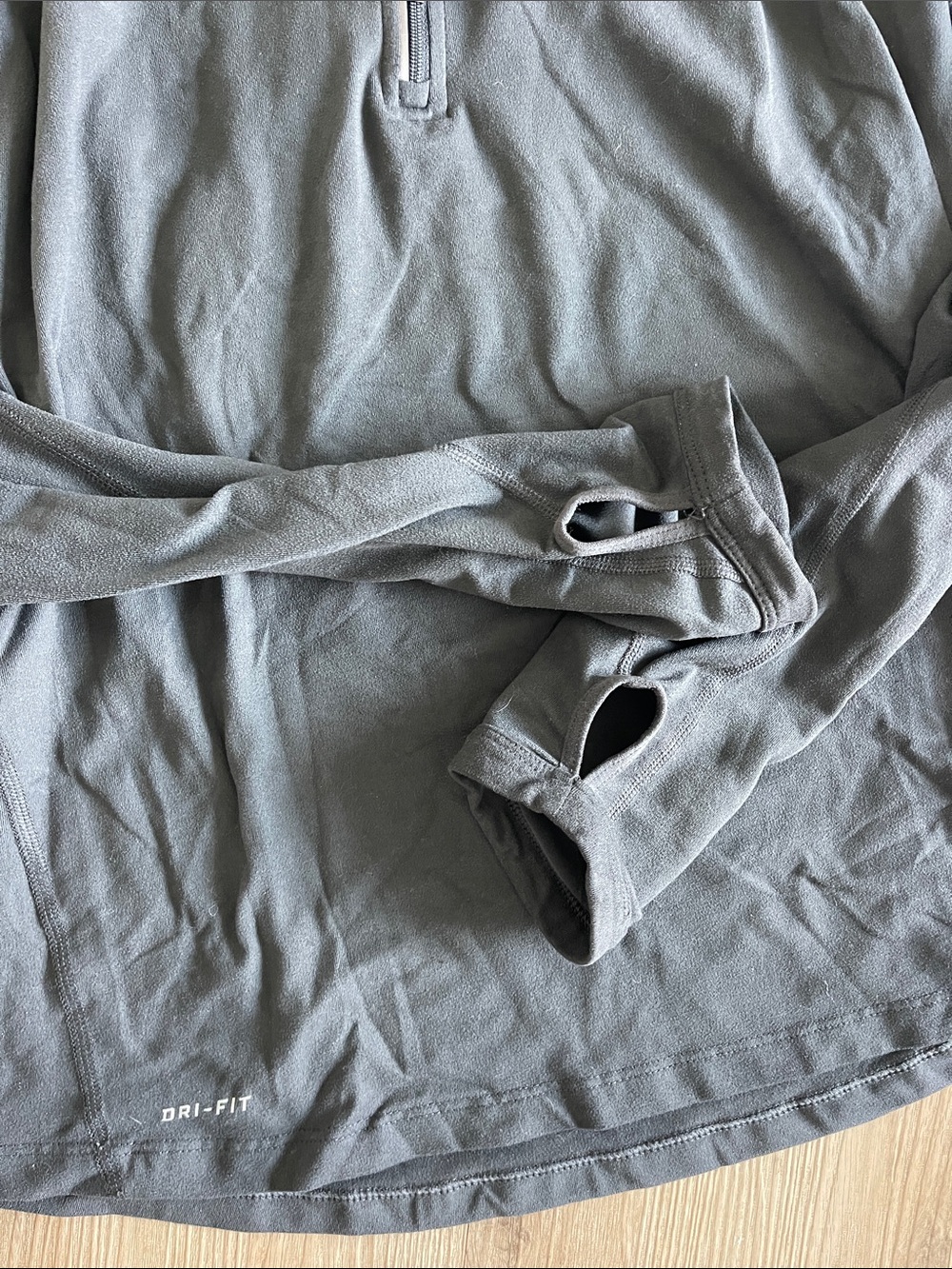 Nike Dark Gray Quarter-Zip Performance Pullover - Picture 4 of 5
